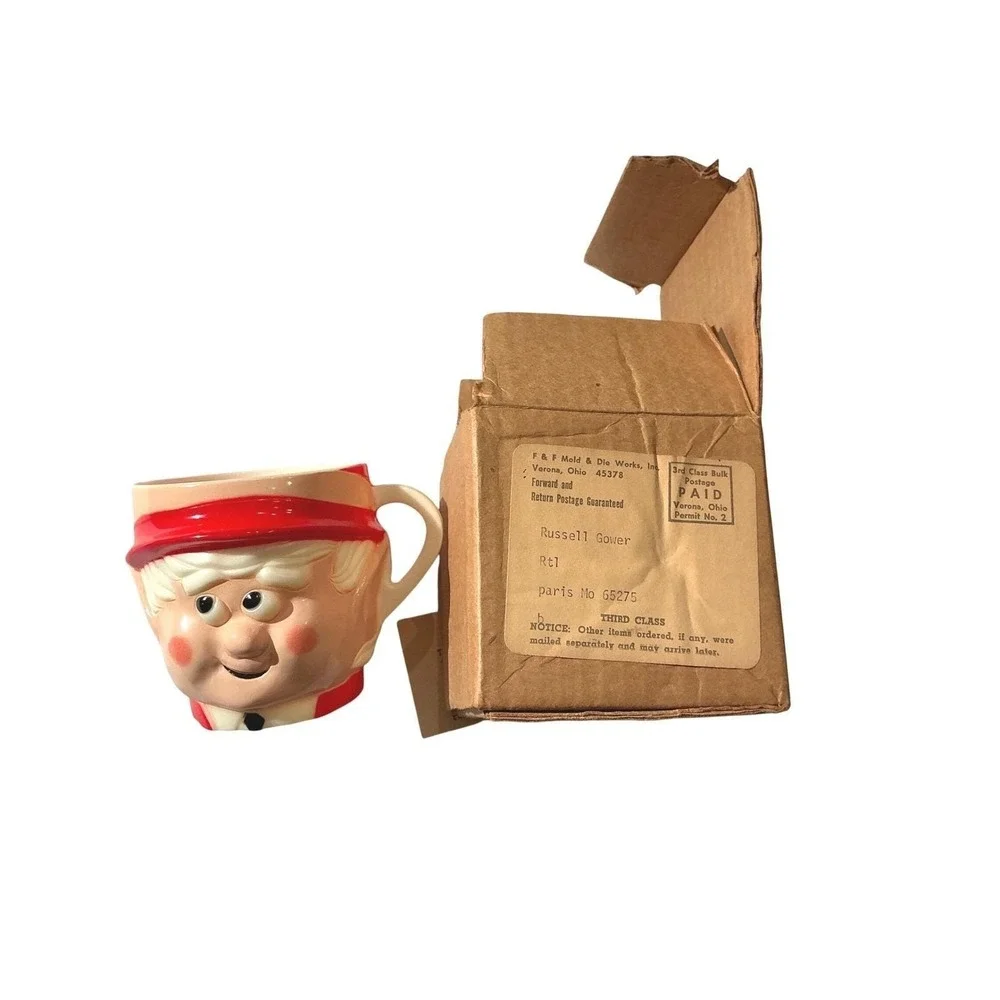 Vintage Keebler Elf Ernie Plastic Mug F&F Mold & Die Works Advertising‎ with Box